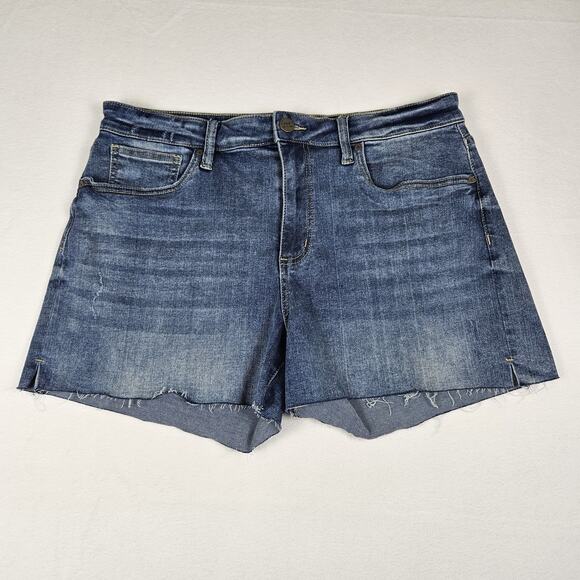 Kut From The Kloth High Rise Short Womens 14 Cut Off Medium Wash Stretch Denim - Picture 1 of 16